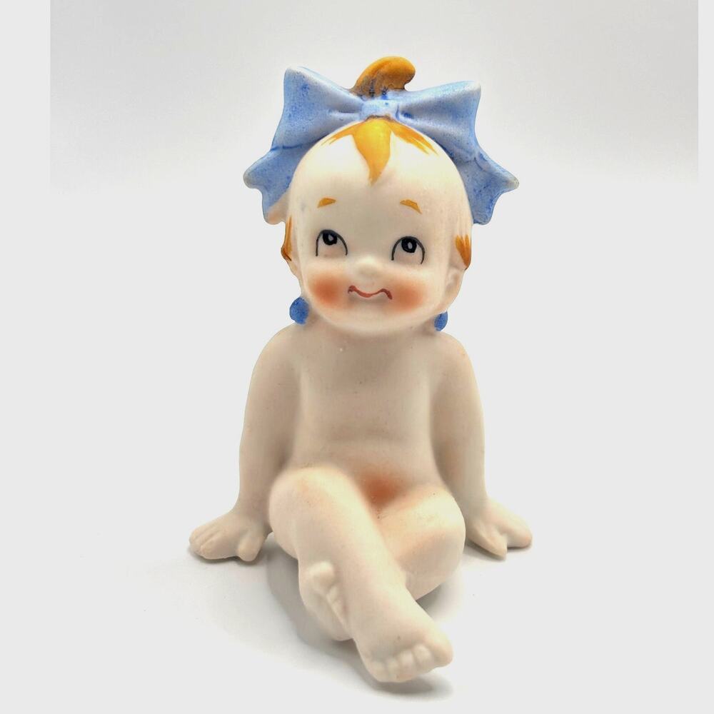 Vintage 1950's Lot of 4 Lefton Kewpie Baby Style Bisque Porcelain figurines - Picture 5 of 9
